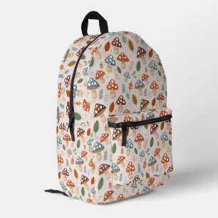 Sac À Dos Imprimé Champignon, Feuillage d'automne, Motif de la natur