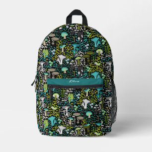 Sac À Dos Imprimé Champignon rétro turquoise