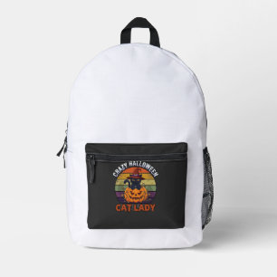 Sac À Dos Imprimé Chapeau de sorcière de citrouille noire de dame de