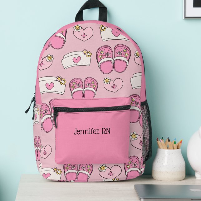 Sac À Dos Imprimé Chapeaux et sabots mignons d'infirmière (Créateur téléchargé)