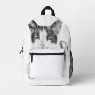 Sac À Dos Imprimé Chat calico en demi-teinte