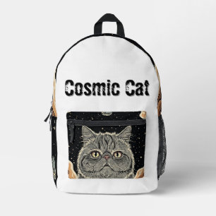 Sac À Dos Imprimé Chat Cosmique