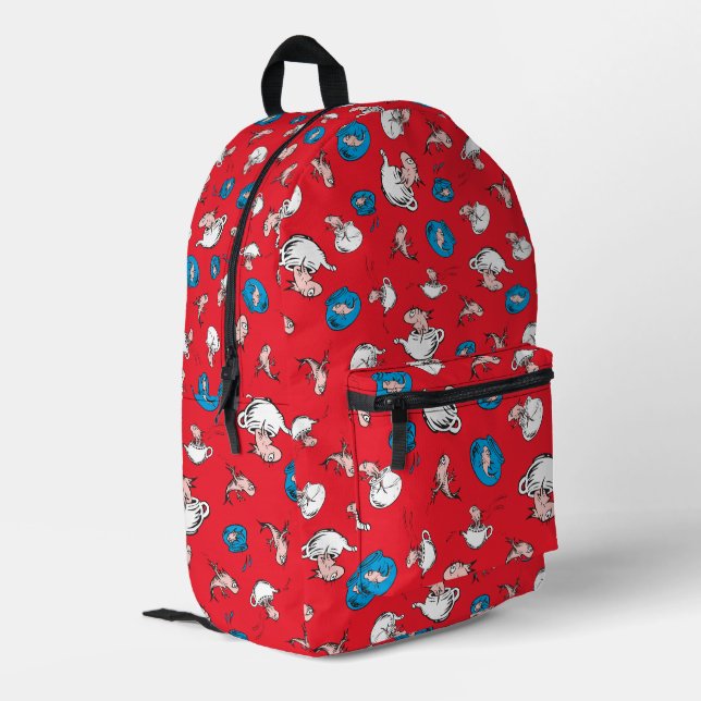 Sac À Dos Imprimé Chat dans le Chapeau | Le Poisson Rouge Motif (Coin arrière gauche)