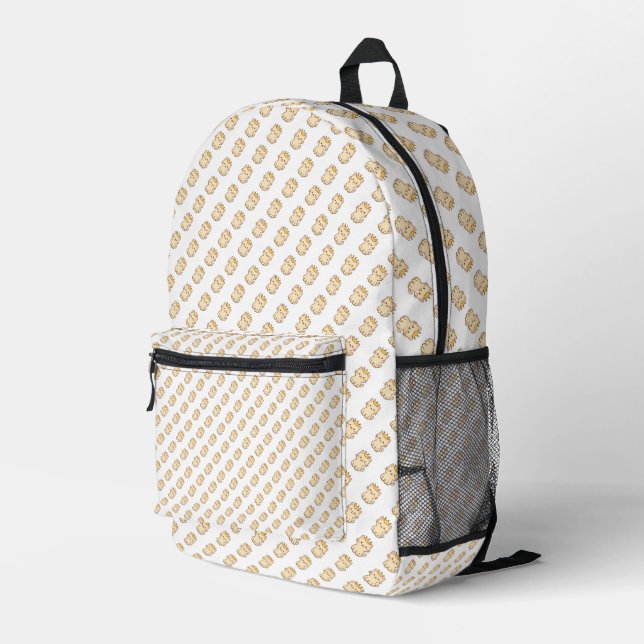 Sac À Dos Imprimé Chat majestueux avec couronne (Coin arrière droit)
