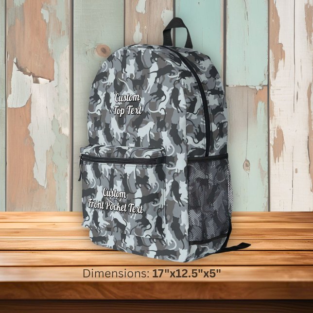 Sac À Dos Imprimé Chats Camouflage urbain (Créateur téléchargé)