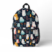 Chats colorés Boho et Motif Feuille