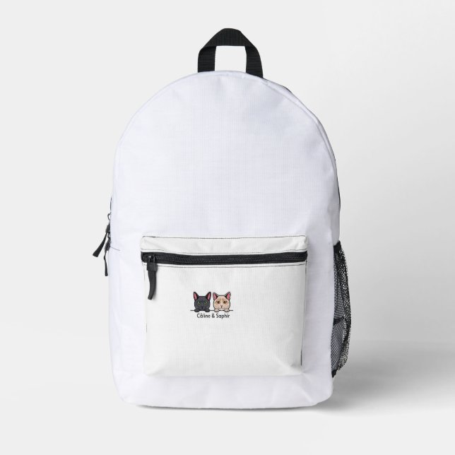 Sac À Dos Imprimé Chats en famille (Recto)