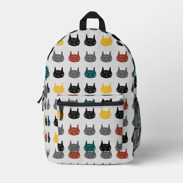 Sac À Dos Imprimé Chats inexplicables (Recto)