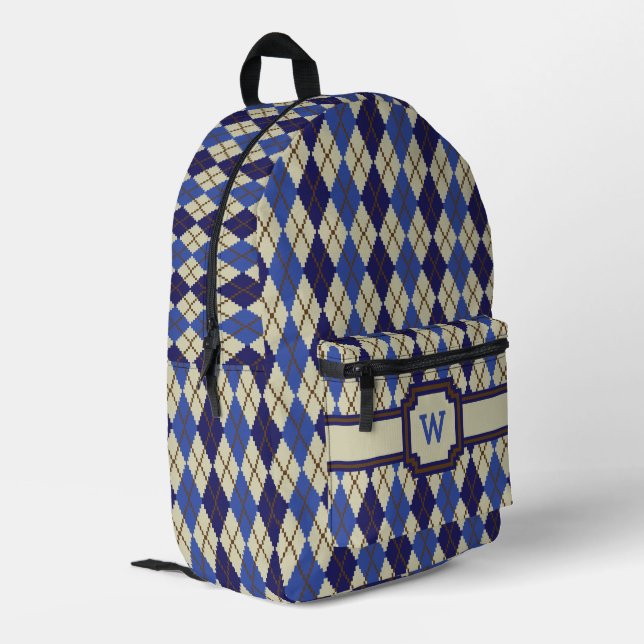 Sac À Dos Imprimé Chausson aux Myrtilles Argyle (Coin arrière gauche)