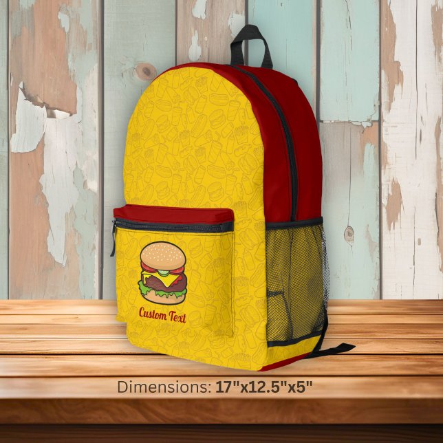 Sac À Dos Imprimé Cheeseburger (Créateur téléchargé)