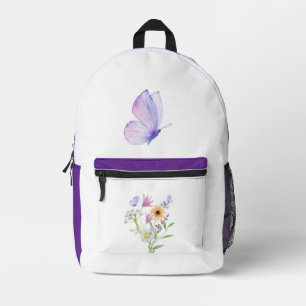 Sac À Dos Imprimé Chemise Élégance Florale – Fleurs Pâles Douces