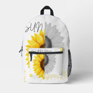 Sac À Dos Imprimé Chemise V-Neck imprimée tournesol pour femmes