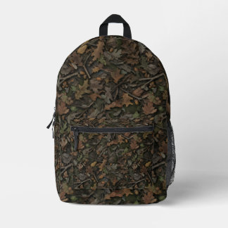 Sac À Dos Imprimé Chêne d'automne & Gland | Camouflage de chasseur d
