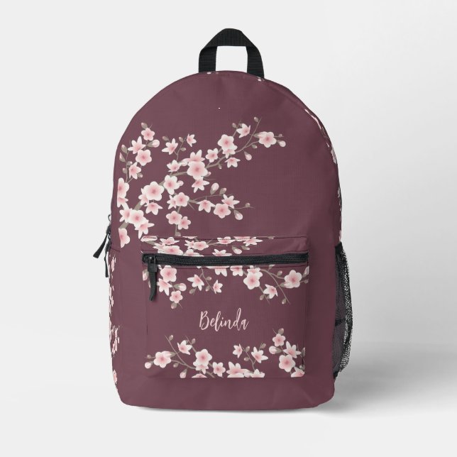 Sac À Dos Imprimé Cherry Blossom Dusty Pink Monogramme (Recto)