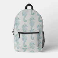 Chevaux de mer tropicaux, Motif hippocampe - gris 