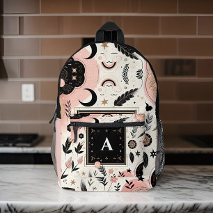 Sac À Dos Imprimé chic filles chic joli monogramme noir école