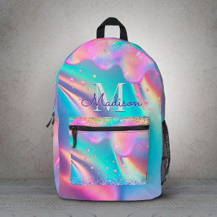 Sac À Dos Imprimé Chic monogramme pailleté holographique goutte à go