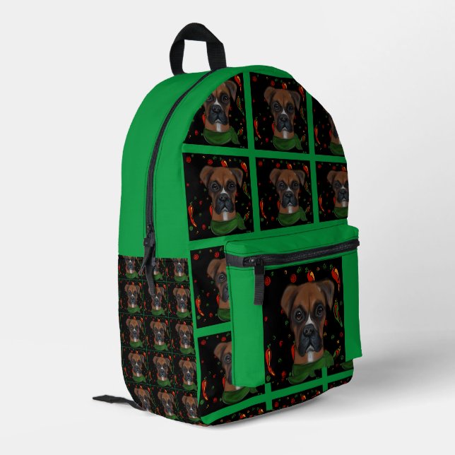 SAC À DOS IMPRIMÉ CHIEN BOXER (Coin arrière gauche)