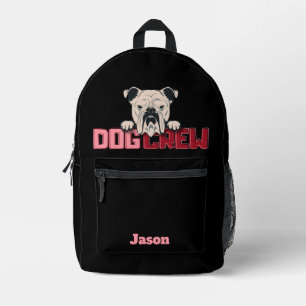Sac À Dos Imprimé Chien d'équipage Bulldog personnalisé