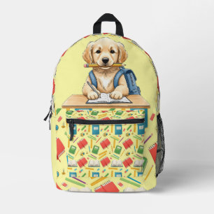 Sac À Dos Imprimé Chien en classe prêt à réussir