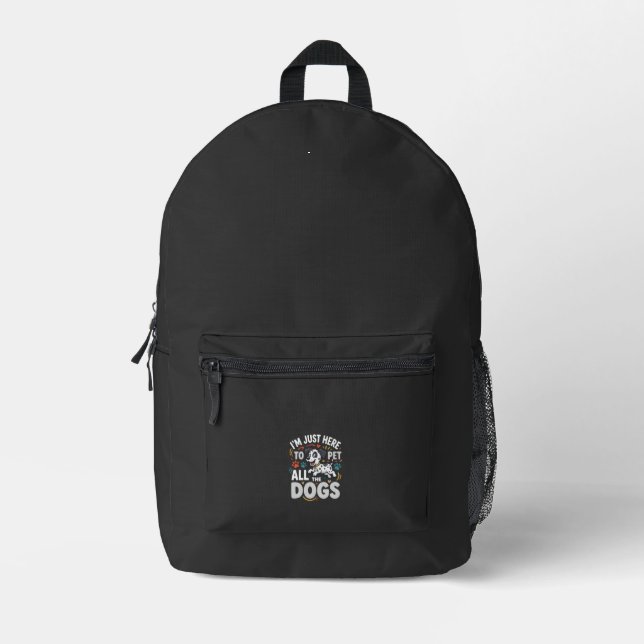 Sac À Dos Imprimé Chiens Drôles Amoureux Des Animaux Vector (Recto)