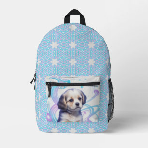 Sac À Dos Imprimé Chiot bleu Galaxy pour enfant,