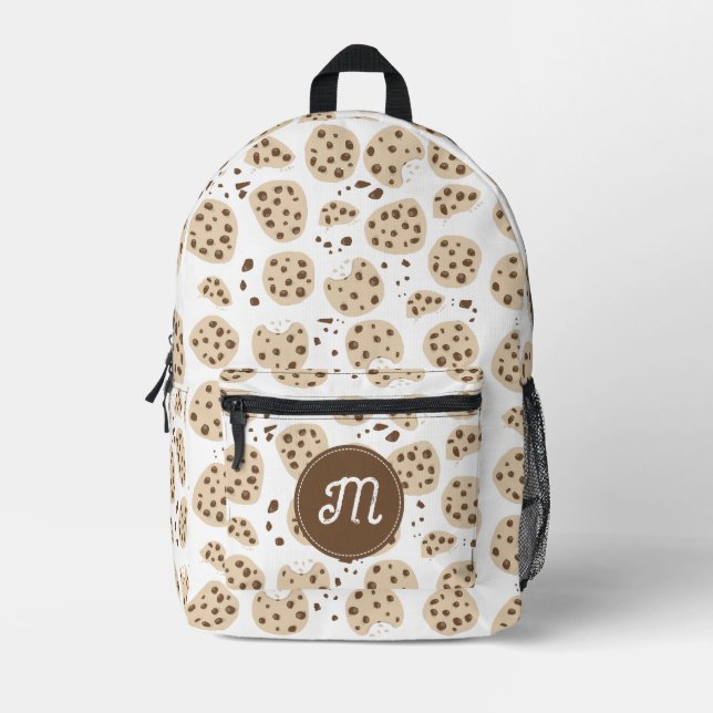 Sac À Dos Imprimé Chocolat Chip Cookies Motif Monogram School (Recto)