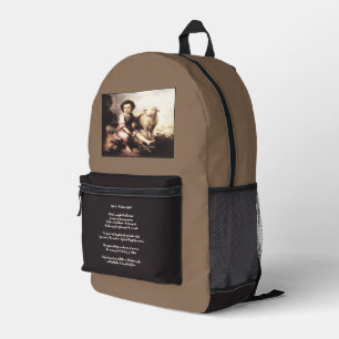 Sac À Dos Imprimé Christ Le Bon Pasteur Psaume 23