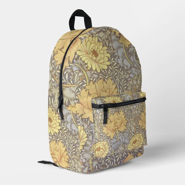 Sac À Dos Imprimé Chrysanthème Fleurs de Maman William Morris (Coin arrière gauche)