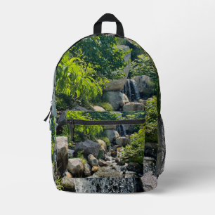 Sac À Dos Imprimé Chute d'eau envoûtante Harmonie verte pacifique