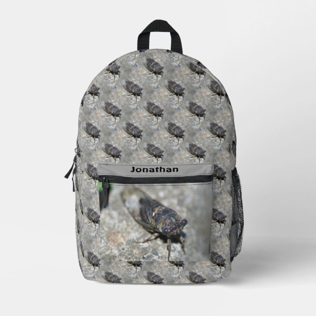 Sac À Dos Imprimé Cicada Bug Nature Motif Personnalisé (Recto)