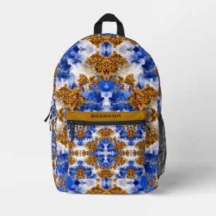 Sac À Dos Imprimé Ciel Bleu Et Nuages Abstraits Personnalisés