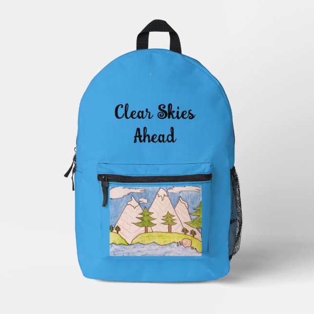 Sac À Dos Imprimé Cieux clairs à l'horizon (Recto)
