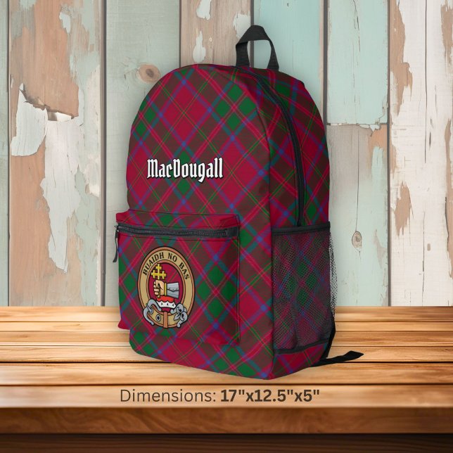 Sac À Dos Imprimé Cimier du clan MacDougall sur tartan (Créateur téléchargé)