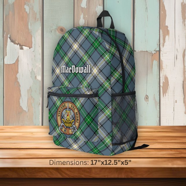 Sac À Dos Imprimé Cimier du clan MacDowall sur tartan (Créateur téléchargé)
