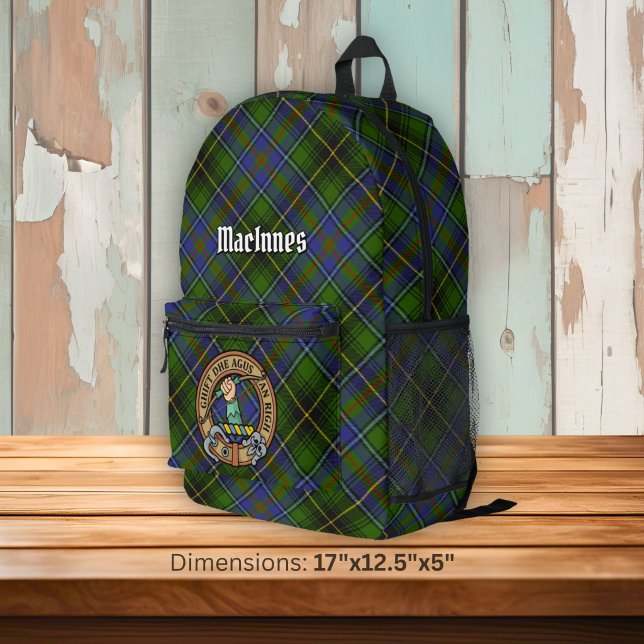 Sac À Dos Imprimé Cimier du clan MacInnes sur tartan (Créateur téléchargé)