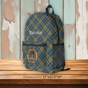 Sac À Dos Imprimé Cimier du clan MacLellan sur tartan ancien
