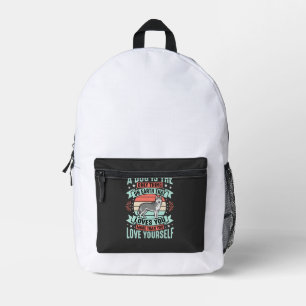 Sac À Dos Imprimé Citation Amoureux de Chien Graphique Husky Vintage