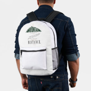 Sac À Dos Imprimé Citation de distance de pas de montagne