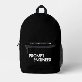 Sac À Dos Imprimé Citation d'ingénieur de prompt minimaliste