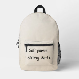 Sac À Dos Imprimé Citation drôle de nomade numérique Soft Power Wi-F