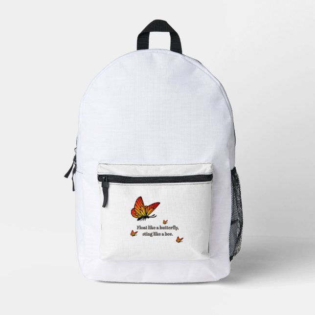 Sac À Dos Imprimé citation papillon (Recto)