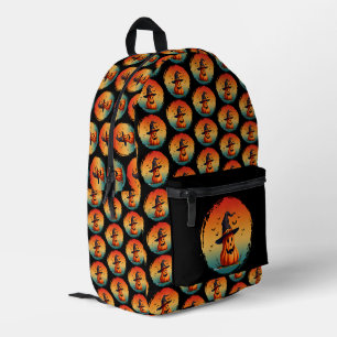 Sac À Dos Imprimé citrouille drôle vintage automne saison d'automne