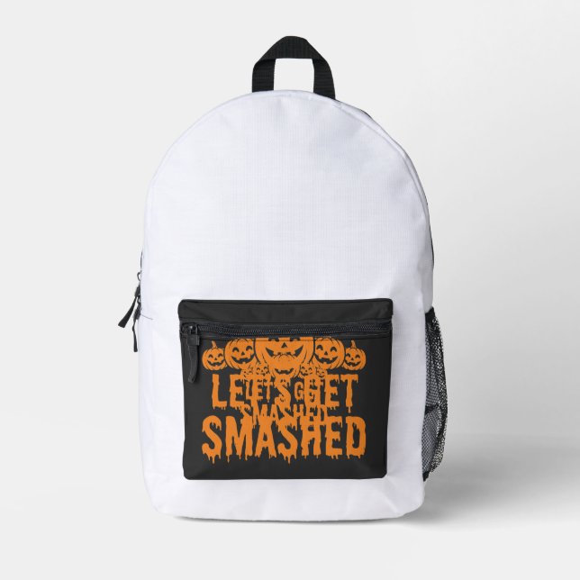 Sac À Dos Imprimé Citrouille Halloween Déchaînons-Nous (Recto)