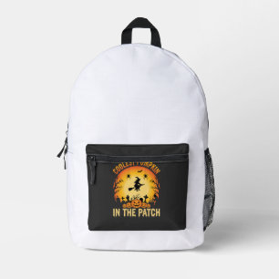 Sac À Dos Imprimé Citrouille la plus cool d'Halloween dans le patch