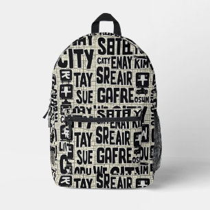 Sac À Dos Imprimé City Scribbles