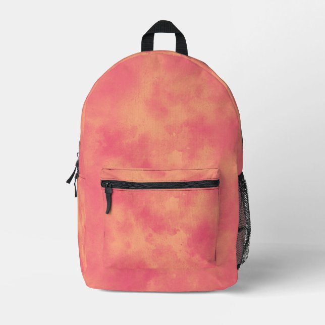 Sac À Dos Imprimé Clair tempête, effet Cloud motif Peach (Recto)
