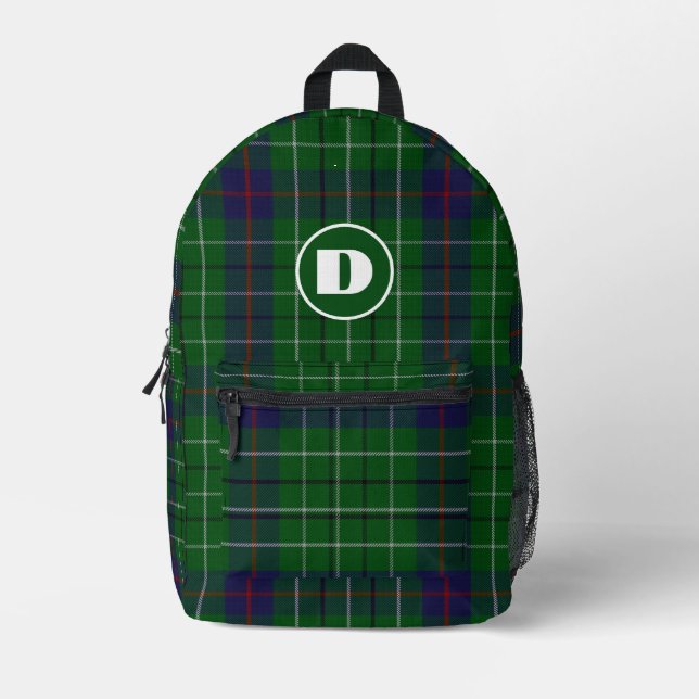 Sac À Dos Imprimé Clan Duncan Plaid Monogrammé (Recto)