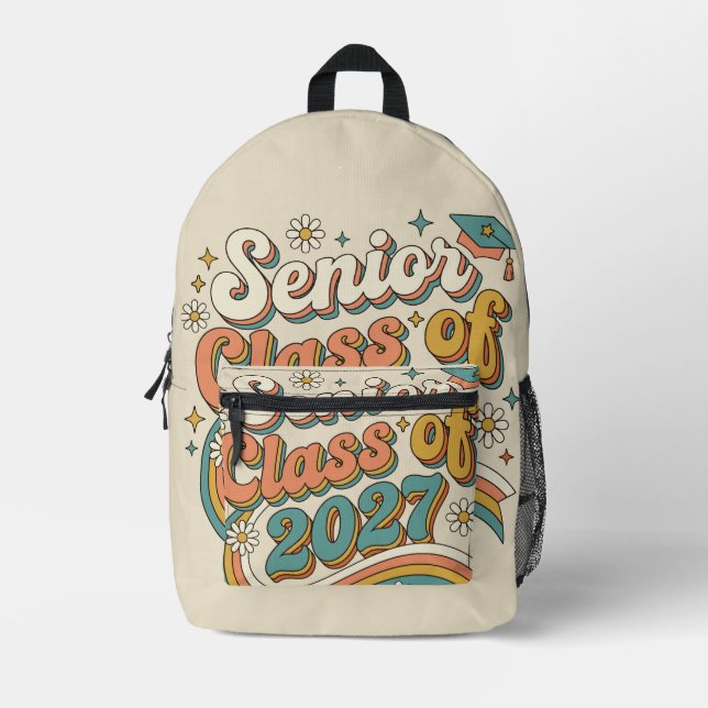 Sac À Dos Imprimé Classe Terminale 2027. (Recto)
