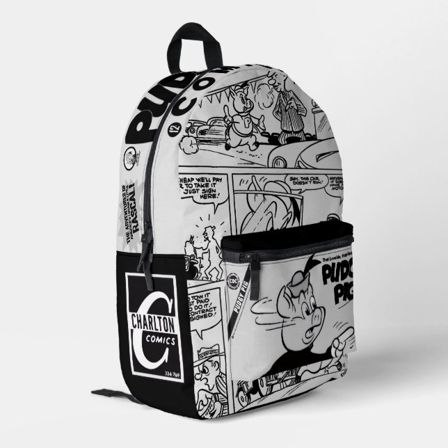 Sac À Dos Imprimé Classic PUDGY PIG Backpack (Coin arrière gauche)